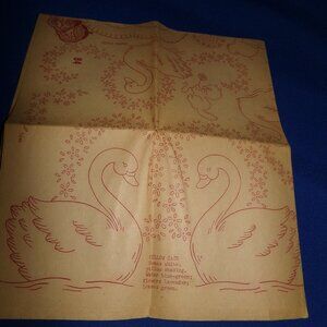 Vintage Pattern Transfer Sheet - Embroidery - Alphabet, Bears, Swans, Applique